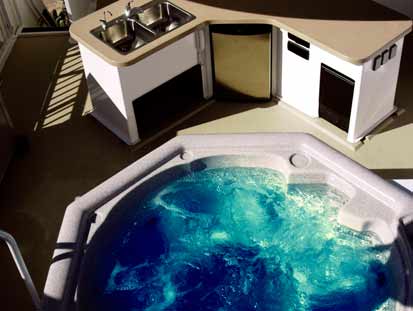 Enjoy the good outdoor life in your hot tub.