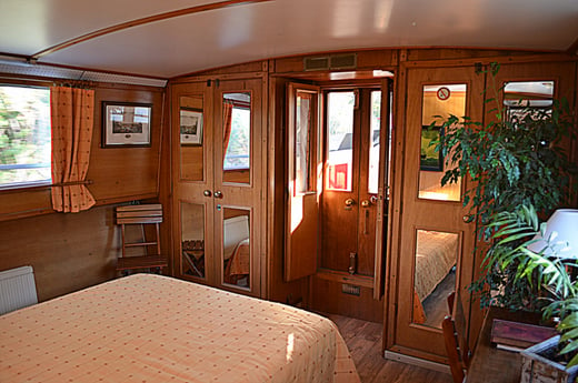 The Master cabin offers a large double bed and private terrace.