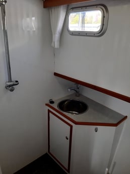 The shower on board.
